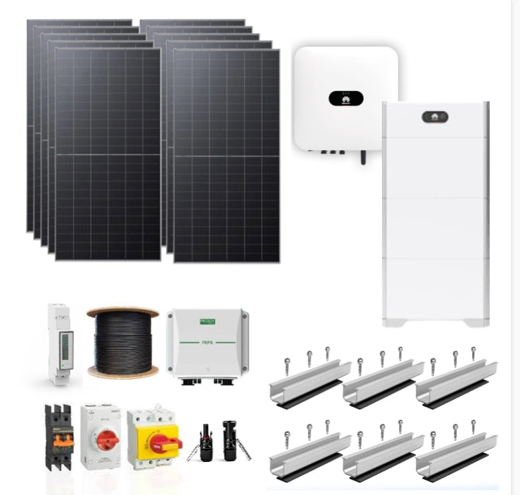 12 X Jinko 450W Solar Panel + Huawei 5KW Hybrid Inverter & 5KWH Battery