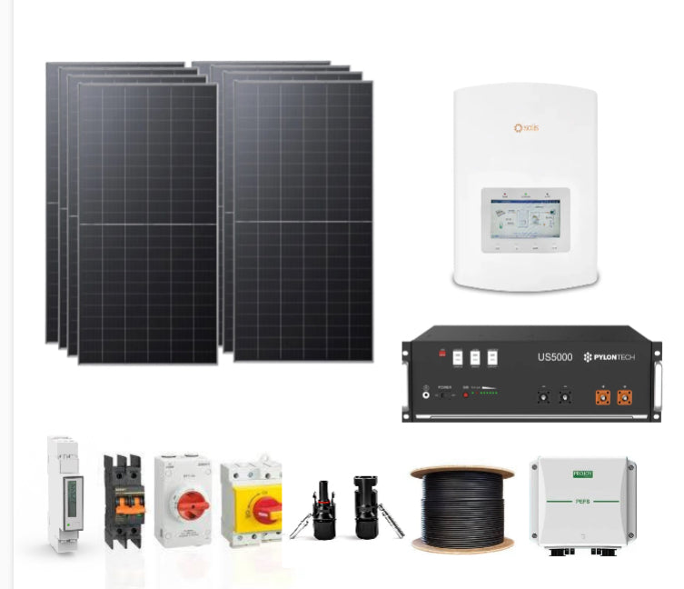 18 x Jinko 440W Solar Panels + 5KW Hybrid inverter & 5.12KWH Battery