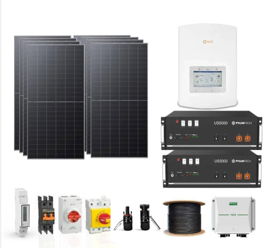 18 x Jinko 440W Solar Panels + 5KW Hybrid inverter & 10.24KWH Battery bank