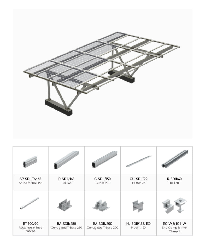 Clenergy Car Port 18 Panels 405W/445W