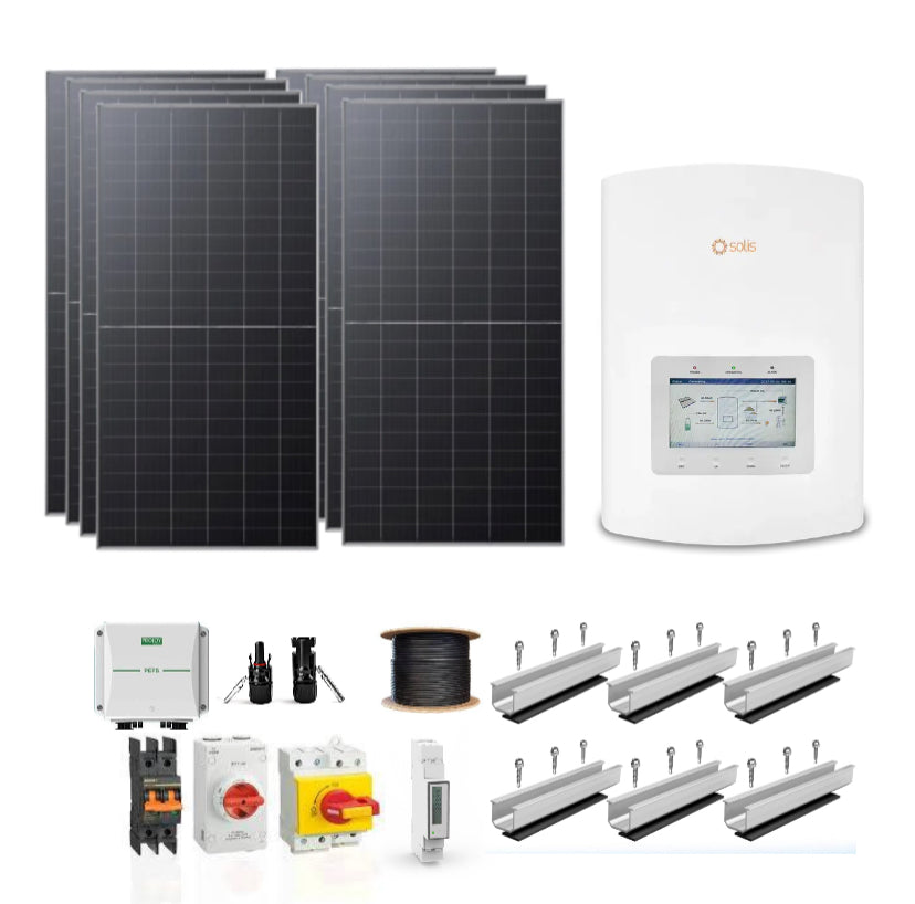 22 x Jinko 440W Solar panel + 5KW Solis Hybrid inverter with Slate/Tile roof mounting and all components Bundle