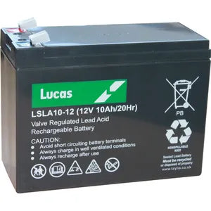 LSLA10-12 LUCAS 12V 10AH AGM STANDBY BATTERY