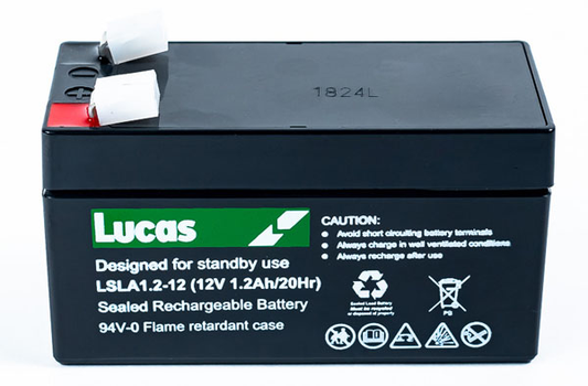 LSLA1.2-12 LUCAS 12V 1.2AH AGM STANDBY BATTERY
