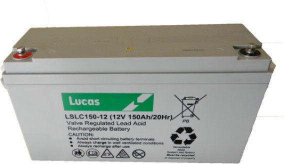LSLC150-12 LUCAS 12V 150AH AGM CYCLIC BATTERY